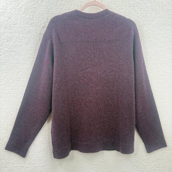 Mens Theory Donners Crew Neck Cashmere Sweater Size XXL Wine red Maroon G0988702 - Picture 2 of 9